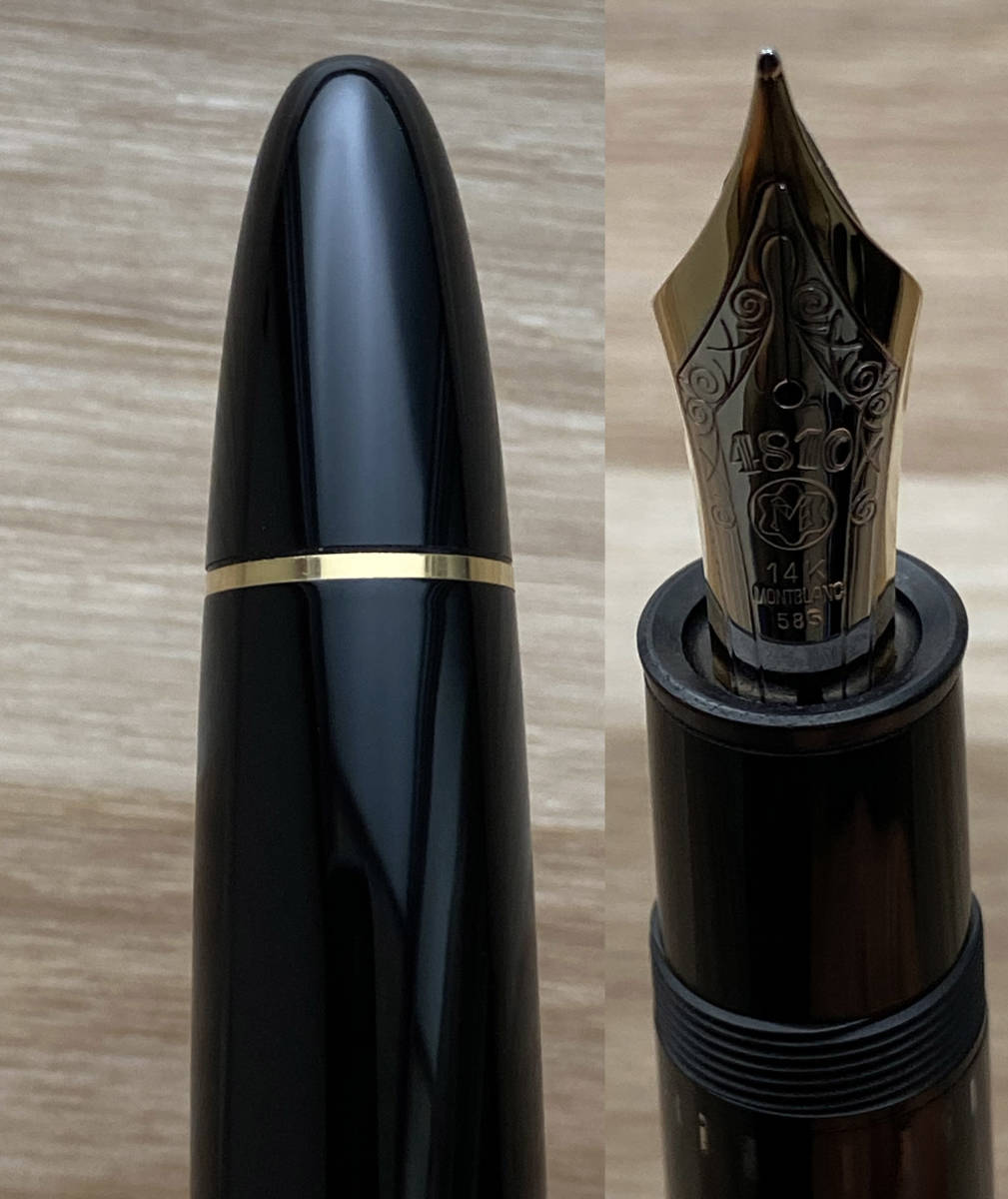 超美品 モンブラン 149 ドイツ製 万年筆 14K(M)中白 2段エボナイト