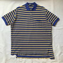 90s Ralph Lauren BORDER POLO SHIRT The Big Shirt ラルフローレン ボーダー ポロシャツ ビッグシャツ アメトラ トラッド TRAD 80s_画像2