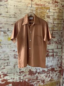 70s FORUM OPEN COLLAR SHIRT ヴィンテージ ビンテージ オープンカラーシャツ 開襟シャツ ボックスシャツ 半袖シャツ 60s 送料無料