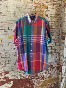 90s Ralph Lauren MADRAS CHECK B.D.SHIRT HAND WOVEN ラルフローレン マドラスチェックシャツ ボタンダウンシャツ BDシャツ 80s アメトラ