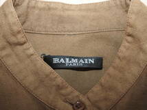 BALMAIN バルマン 11AWオーバーダイノーカラーシャツ36 France製 クリストフドゥカルナン_画像3