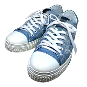 VALENTINO Valentino low cut sneakers shoes shoes butterfly motif Denim leather blue white [ size 44 ( approximately 29cm)]