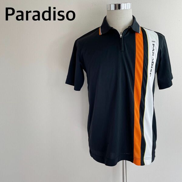 Paradiso パラディーゾ ゴルフウェア メンズL ブラックオレンジ