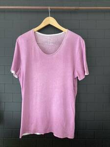[ быстрое решение ] Gap футболка вырез лодочкой размер M лиловый фиолетовый внутренний для мужчин и женщин накладывающийся надеты 