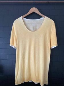【即決良品】ギャップ　クルーネックTシャツ　サイズM イエロー黄色