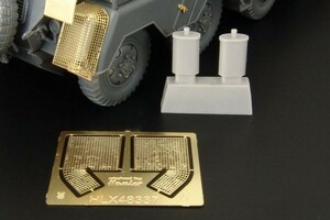  is ula-HLX48337 1/48 Sd.Kfz.232 8 wheel -ply equipment . car muffler * muffler cover etching parts ( Tamiya for )