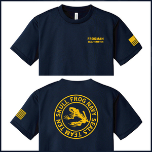 NAVY SEALs TEAM10 ドライＴシャツ （サイズS～5L）紺【品番ytt657】