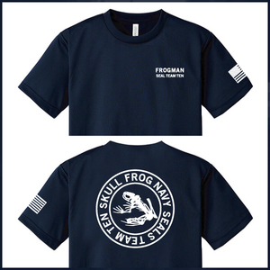 NAVY SEALs TEAM10 ドライＴシャツ （サイズS～5L）紺【品番kny331】