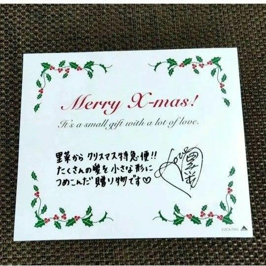 愛内里菜　クリスマスカード 