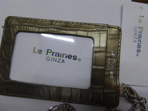 半額以下新品 le prairies GINZA ル・プレリー 定期＆カード入 チェーン付_画像2