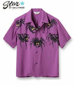 Звезда Голливуда (Звезда Голливуда) Рубашка Aloha SH38873 "Tarantula" Rayon Rayon с высокой плотностью.