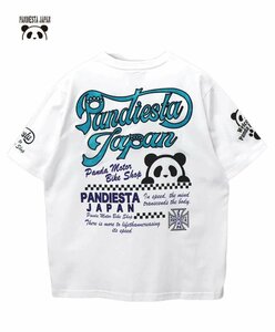 パンディエスタ PANDIESTA 半袖Tシャツ 523602 刺繍＆プリント PDJ-MC MOTOR 半袖 Tシャツ ホワイト Lサイズ 新品