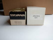 SYLVANIA 5931 =5U4-WG 直熱全波整流高信頼管　未使用１個　と　JAN-RCA 5Z3 直熱全波整流管　未使用１個_画像2