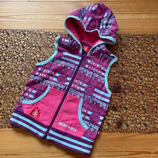 BABYDOLL ノースリーブ パーカー ☆ 110サイズ # ベビードール ♪