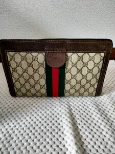 GUCCI シェリーライン セカンドバッグ オールドグッチ ブラウン 