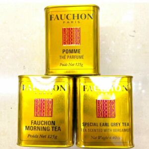 お得な3種セット！！ FAUCHON フォション 紅茶 リーフティ アップル / モーニング / アールグレイ