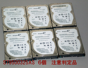 ●SEAGATE ST9500325AS　2.5インチ 500GB　注意判定品６個セット ■