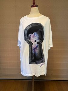 TRAVAS TOKYO 熊 クマ Tシャツ 白 紫