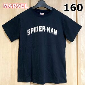 marvel マーベル　スパイダーマン　tシャツ 半袖　キッズ　子ども　黒　ブラック