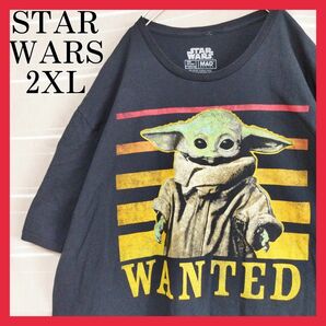 STARWARSスターウォーズベビーヨーダ映画ムービーTシャツtシャツ黒デカロゴ Tee