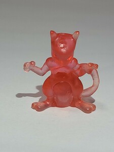 ミュウツー　クリアー（赤色）フィギュア　鉛筆キャップ　人形　消しゴム　ポケモン　グッズ　ポケットモンスター　ソフビ　塩ビ　Nintendo