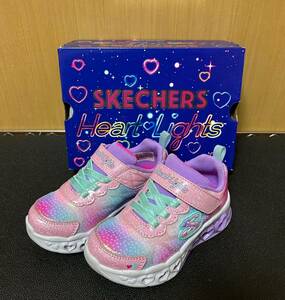 SKECHERS スケッチャーズ ハートライツ 光る靴 キッズシューズ 15cm ピンク