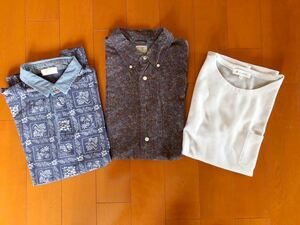 メンズ半袖シャツポロシャツTシャツ3点セット！THESHOP TK TAKEOKIKUCHIタケオキクチ,BACKNUMBERバックナンバーL♪(YS)