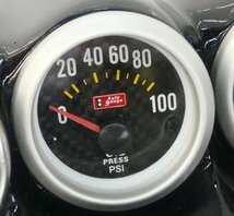 ☆追加メーター BLITZ ブリッツ 機械式 ブースト計 Auto gauge 油温計 油圧計 52φ 3連 used☆_画像3