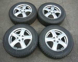 ☆COMPE コンペ 15インチホイル【6J 5H 100+45】ブリヂストン スタッドレスタイヤ VRX 195/65R15 USED品☆