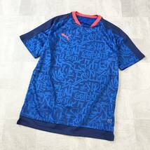 【美品】PUMA プーマ スポーツウエア ゲームシャツ　ユニフォーム　半袖Tシャツ DRY 速乾　ブルー　サイズS_画像1