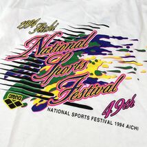 【新品・タグ付】arena by DESCENTE アリーナ　デサント　1994 NATIONAL SPORTS FESTIVAL プリントTシャツ 半袖Tシャツ ホワイト　サイズL_画像3