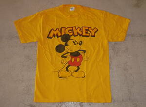  Mickey Mouse unused dead stock 1990 period T-shirt MADE IN USA America made Mickey Mouse Vintage old clothes T bell ba scene Velva Sheen Disney 