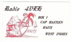 フォルダー式ベリカード　Radio 4VEH, Haiti １９７０年　ＢＣＬ