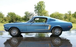  Ford Mustang GT быстрый задний 1968 год обои постер очень большой широкий версия 921×576mm(. ... наклейка тип )018W1