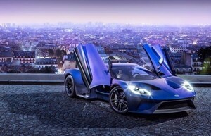  Ford GT 2017 год ночь .FORD обои постер очень большой широкий версия 921×576mm(. ... наклейка тип )003W1