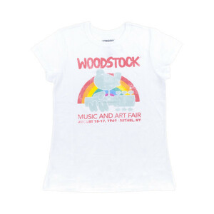 『Woodstock Music and Arts Fair Bird and Guitar / Rainbow T-shirt / Tシャツ』Lサイズ【未使用】公式グッズ / ウッドストック