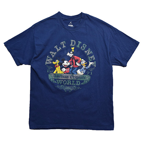 90s ウォルトディズニーワールド グーフィー スケッチプリントTシャツ