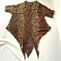 vintage レオパード　ヒョウ柄　レーヨン　ビッグサイズ　トップスGAZAPATI leopard rayon big tops ヴィンテージ　古着_画像7