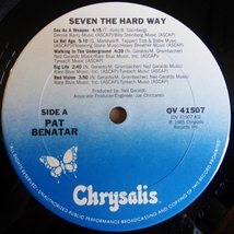 PAT BENATAR「SEVEN THE HARD WAY」米ORIG [CHRYSALIS] ステッカー有シュリンク美品_画像5