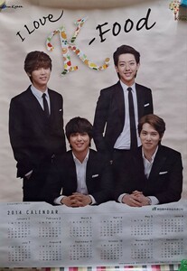 CNBLUE K-Food 2014年カレンダー A2 ポスター 未使用 新品 ジョン・ヨンファ カン・ミニョク イ・ジョンシン イ・ジョンヒョン ミンヒョク