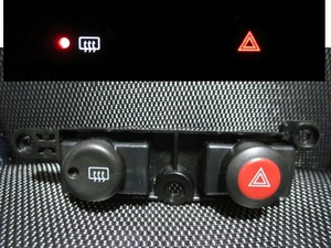 R33スカイライン赤白LED化スイッチset_（ハザード電熱線デフォッガー／ハザードスイッチ・デフォッガスイッチ）