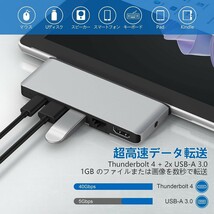 【ほぼ新品】USB ハブ 4K HDMI, USB-C Thunerbolt 4 (ビデオ+データ+100W PD充電), 2xUSB3.0, SD+TFカードリーダー, 100M LAN　no.921_画像7