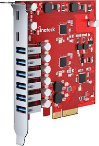 【新品】Inateck 16Gbps PCIe-USB 3.2 Gen 2拡張カード、6つ のUSB Type-Aポートと2つのUSB Type-Cポート、KU8211　no.632
