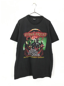 古着 00s Judas Priest 「METAL MASTHRS TOUR 2008」 ツアー ヘヴィ メタル ロック バンド Ｔシャツ L 古着