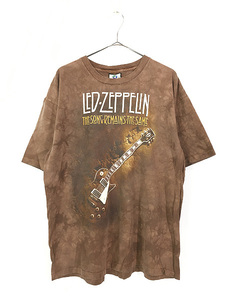 古着 90s USA製 LED ZEPPELIN 「The Song Remains the Same」 ヘヴィ メタル ロック バンド ムービー タイダイ Tシャツ XL 古着