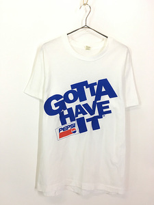 古着 80s USA製 PEPSI ペプシ 「GOTTA HAVE IT」 コーラ ドリンク 企業 Tシャツ L 古着