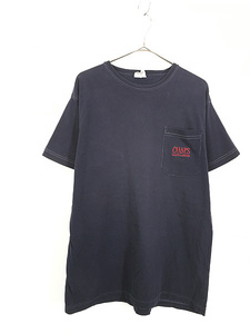 古着 90s CHAPS Ralph Lauren ロゴ 刺しゅう ポケット Tシャツ ポケT M 古着