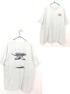 古着 90s USA製 Microsoft Network アリ モノクロ アート ソフトウェア Tシャツ XL位 古着