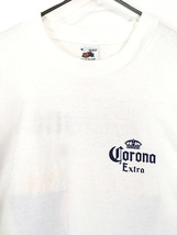 古着 90s USA製 Corona Extra コロナ ビール 企業 発泡 プリント Tシャツ M 古着_画像3