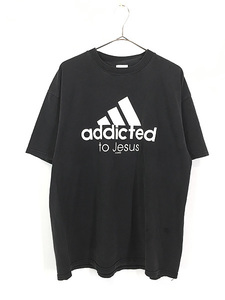古着 00s addicted to jesus パフォーマンス ロゴ Tシャツ XL 古着